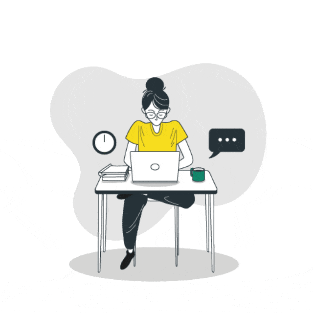 รับออกแบบเว็บไซต์ ผู้หญิงทำงานบนแล็ปท็อปที่โต๊ะ, บริการดูแลเว็บไซต์